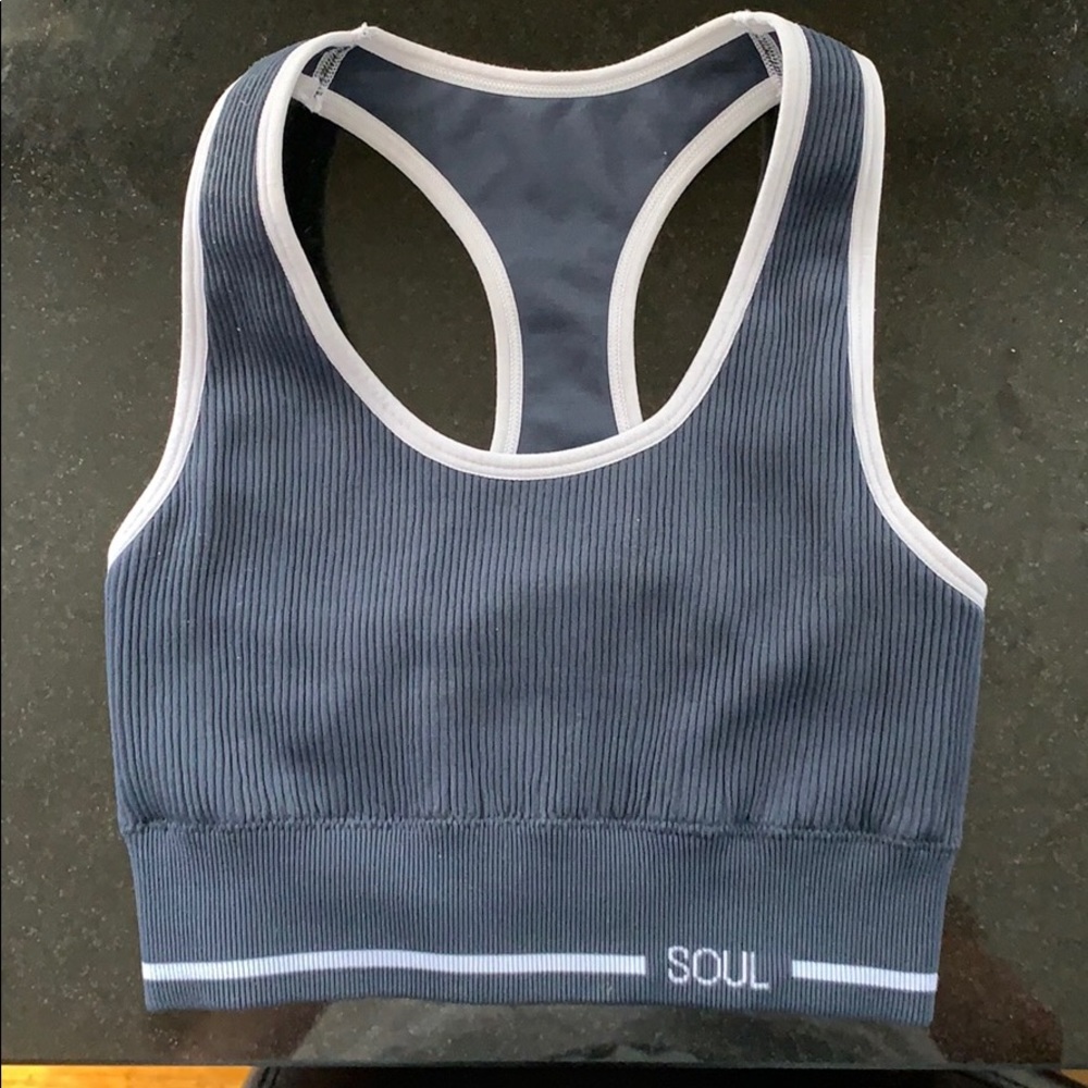Soul by Soulcycle Seamless Sports Bra- Dark Grey